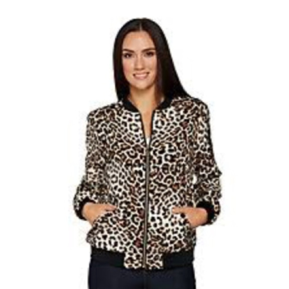 Susan Graver Leopard Print Jacket - Picture 2 of 8